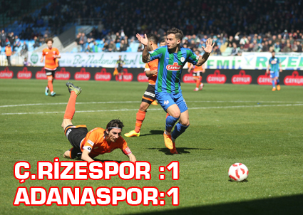 aykur Rizespor - Adanaspor: 1-1